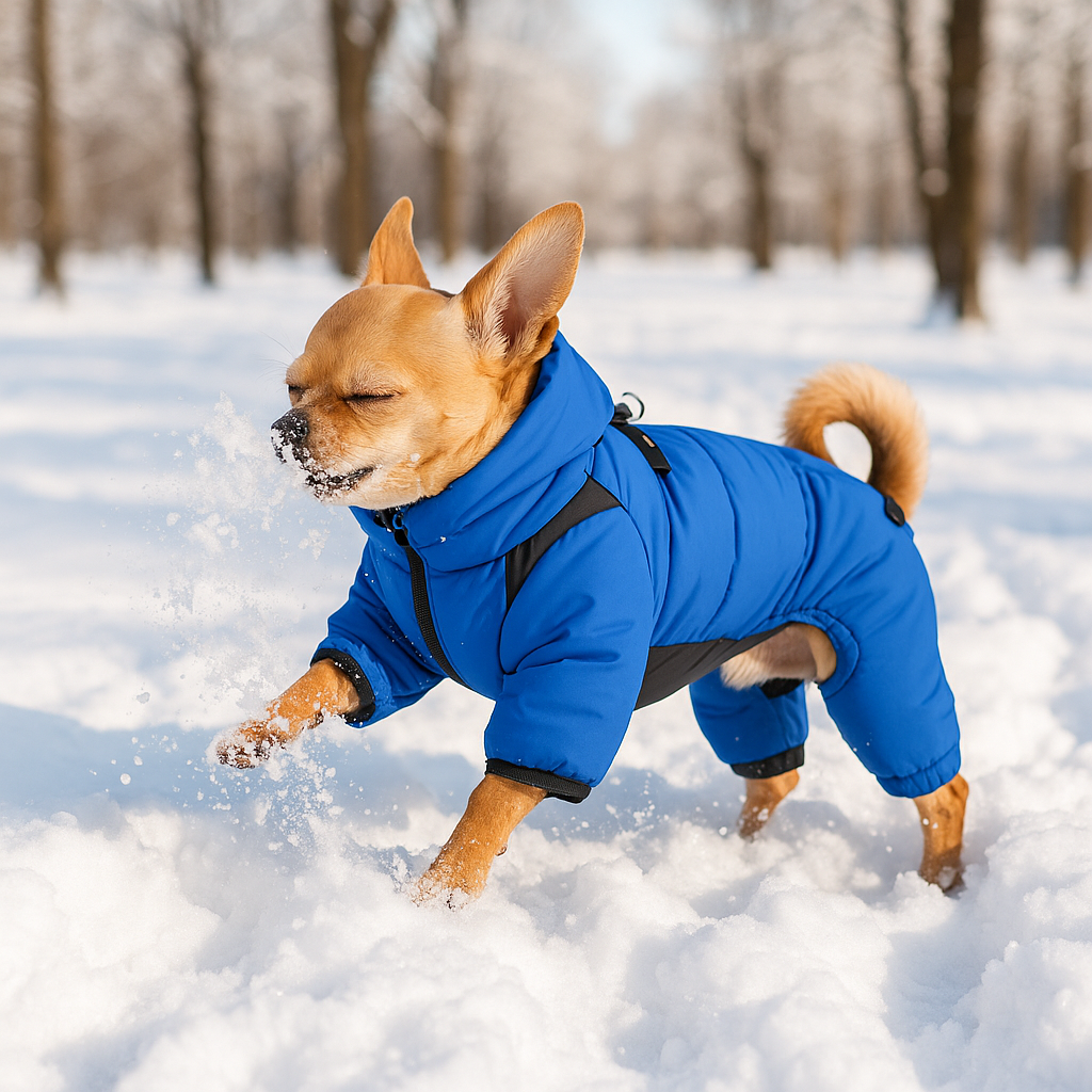 Manteau-pour-chien | Hivernale-bleu
