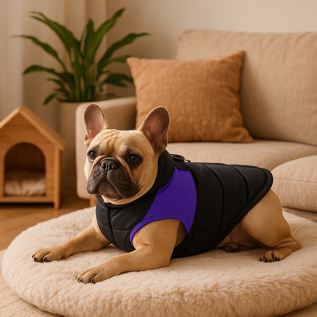 Manteau pour chien-veste rembourrée-violet