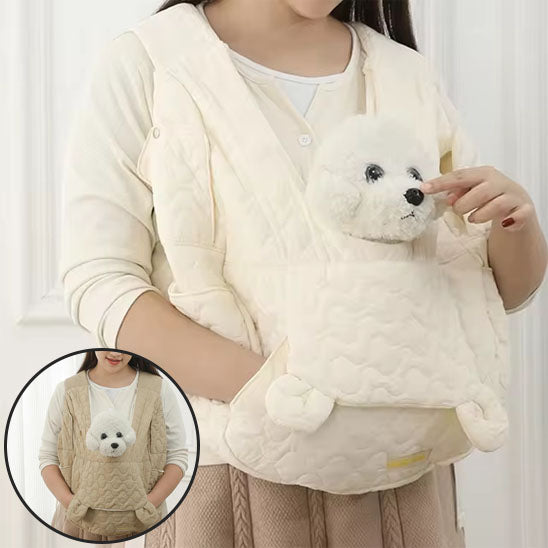 Sac-de-transport-chien-Kangourou-blanc-bulle