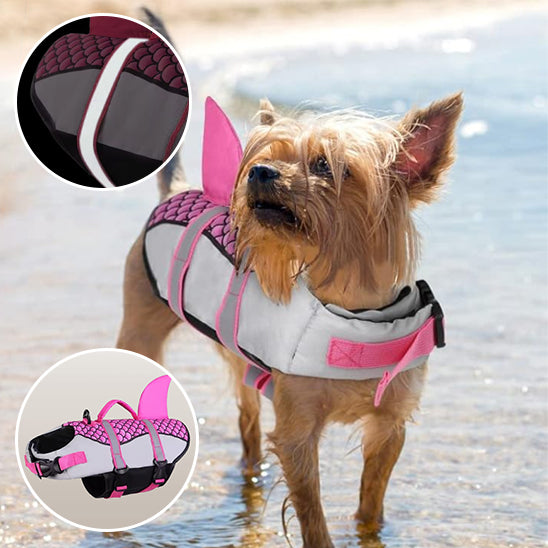 Gilet-de-sauvetage-chien-requin-réfléchissant