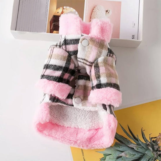 Manteau pour chien - treillis-de face