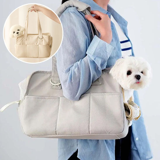 sac-de-transport-chien-à-une-epaule-blanc-bulle-soutenu