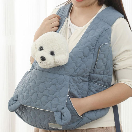 Sac-de-transport-chien-Kangourou-bleu-gauche