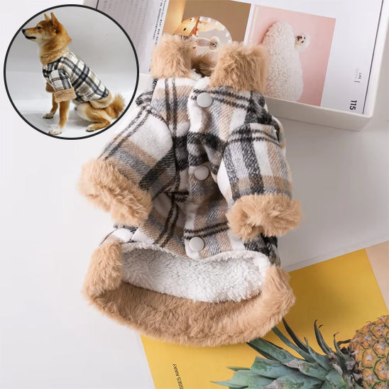 Manteau pour chien - treillis-de face et bulle