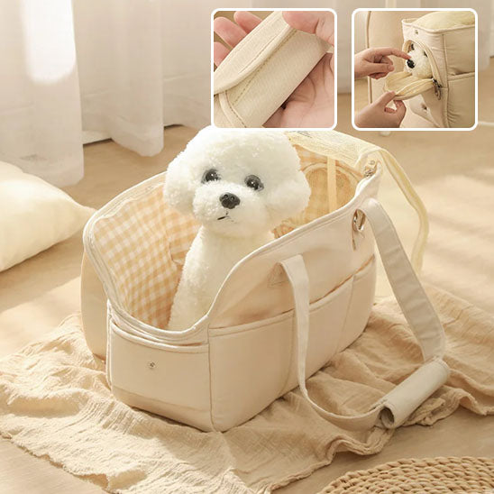 sac-de-transport-chien-à-une-epaule-beige-sol
