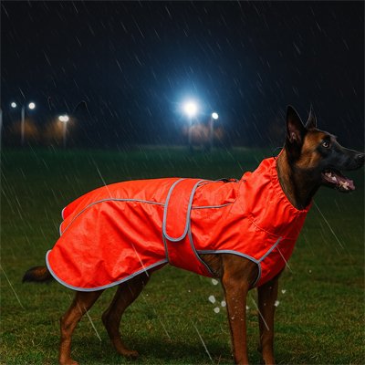 Imperméable-pour-chien-Tout-temps robuste-rouge