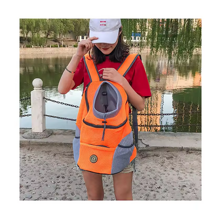 Sac-de-transport-chien-double-épaule-orange