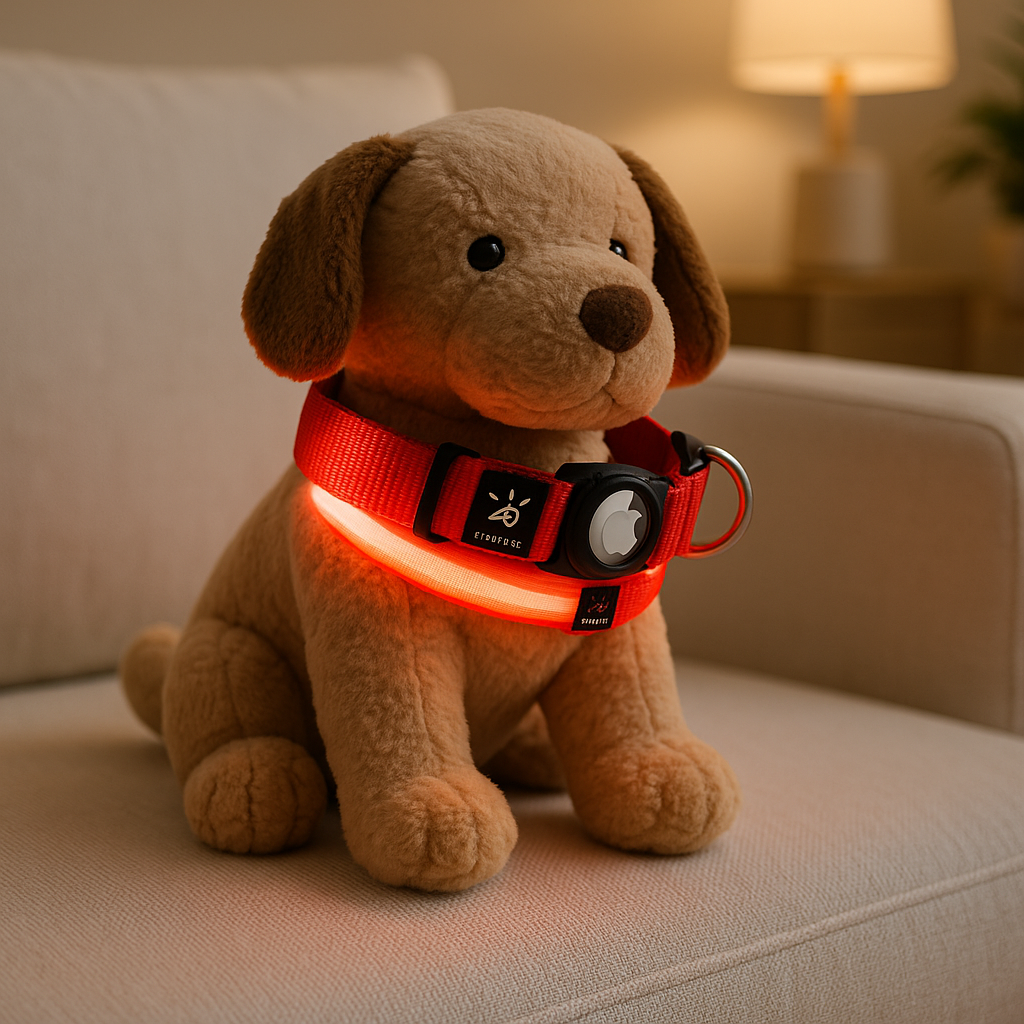 Collier-GPS-chien-Locatrack-rouge