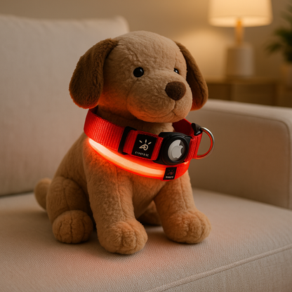 Collier-GPS-chien-Locatrack-rouge