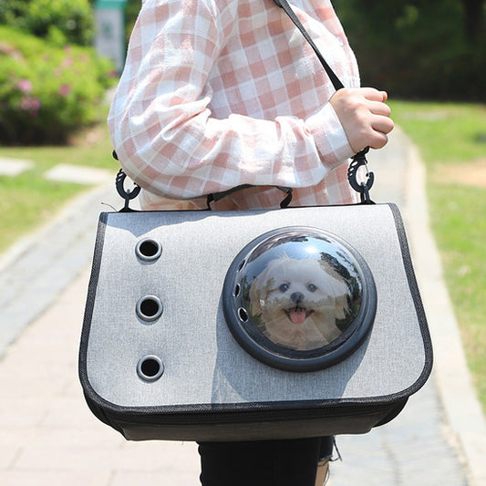 Sac de transport pour chien-La bulle de confort-gris