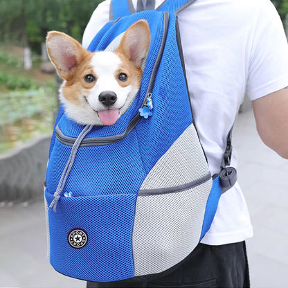 Sac-de-transport-chien-double-épaule-bleus-chien