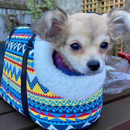 Sac-de-transport-pour-chien-bandouillere-colorée-latéral